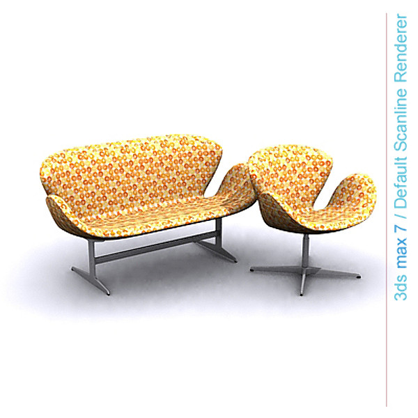 3d design swan - swan textile set... by Lajhar 